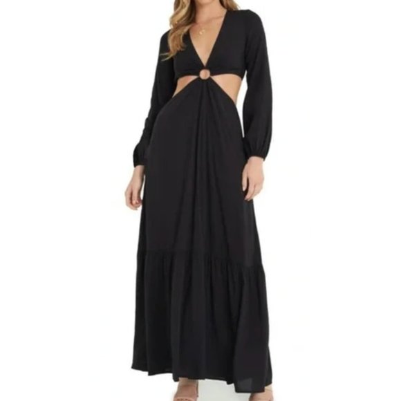 Vici Dresses & Skirts - VICI Women's Black Maxi Cut Out Dress MEDIUM